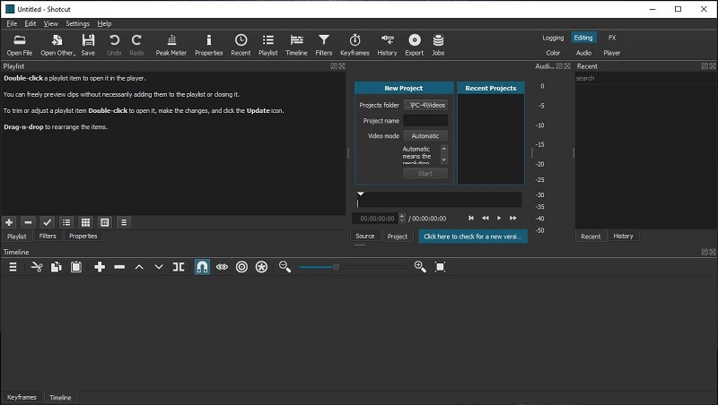 Movie Maker 代替 Shotcut