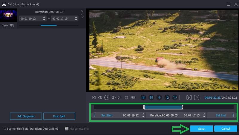 Vidmore 動画トリミング