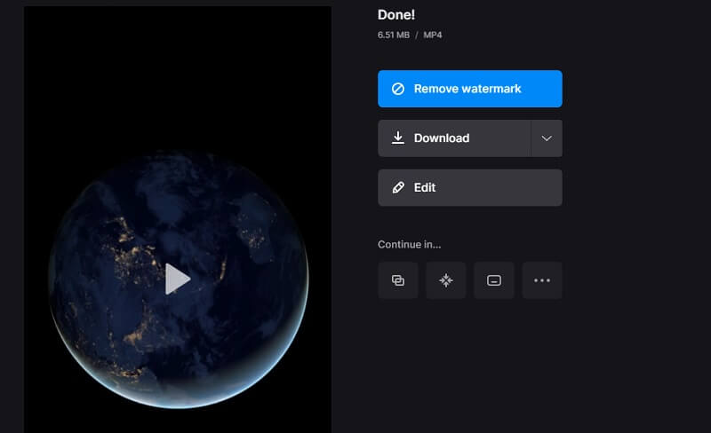 Clideo 出力ダウンロード