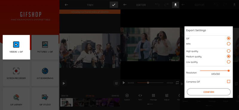 GIF Maker で動画をGIFとして保存