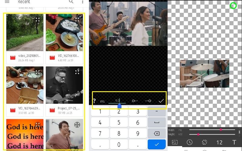 GIF Studio で選択して GIF として書き出し