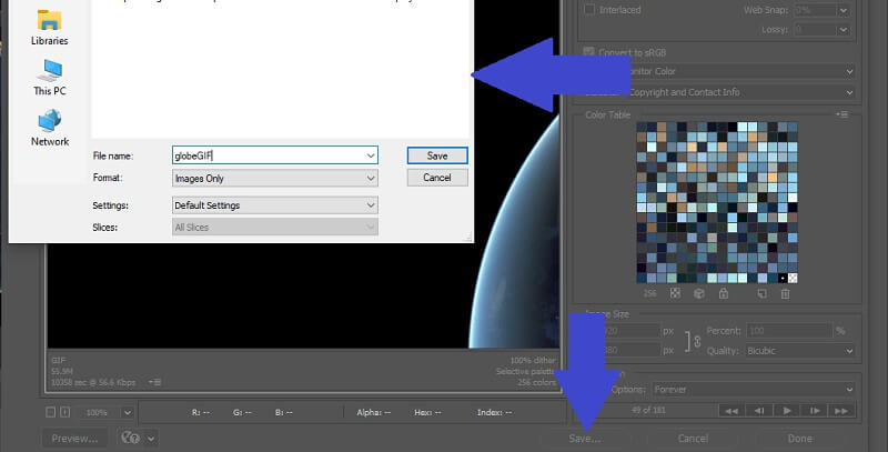 Photoshop GIF を保存