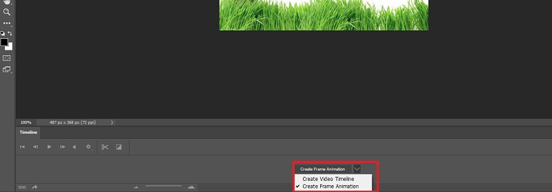Photoshop タイムラインパネル