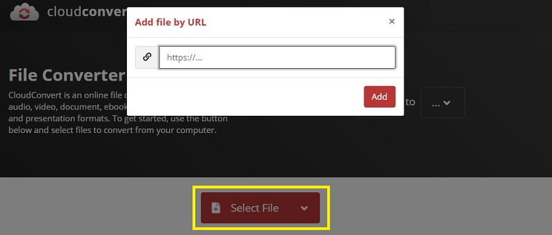Cloud Convert MPEG を読み込み MPEG から MP3 へ
