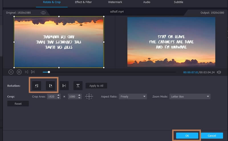 Vidmore VC Androidで動画を回転 動画を回転