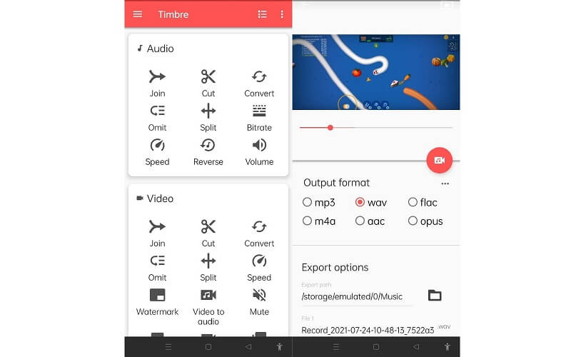 Timbre モバイルインターフェース