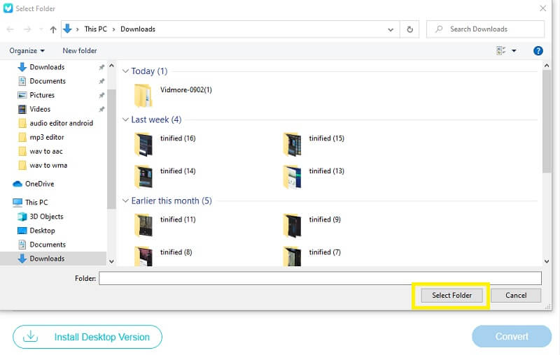 Vidmore オンライン WMA を保存