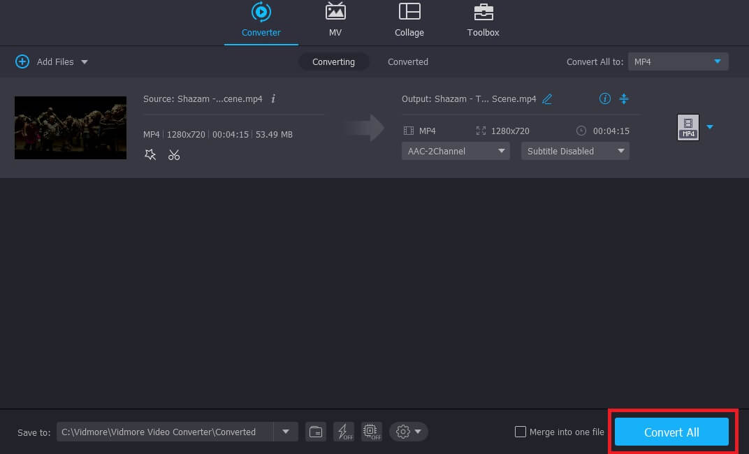 Vidmore で反転した動画を書き出して保存する方法