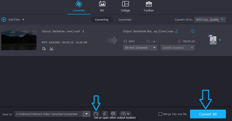 出力フォルダーと変換