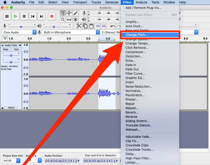 Audio Pitch Changer Audacity（オーディオピッチチェンジャー Audacity）