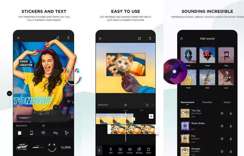 CapCut インターフェース