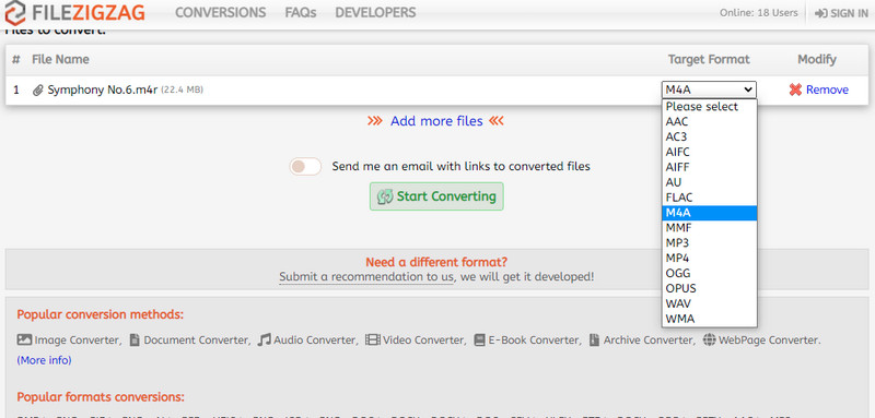 Filezigzag 変換インターフェース