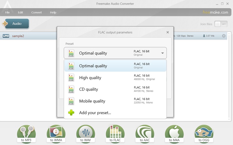Freemake 変換インターフェース