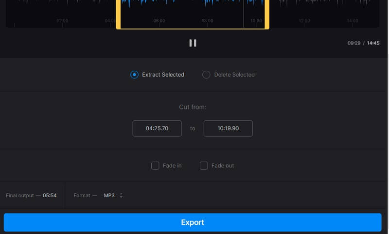 Clideo でカットする方法