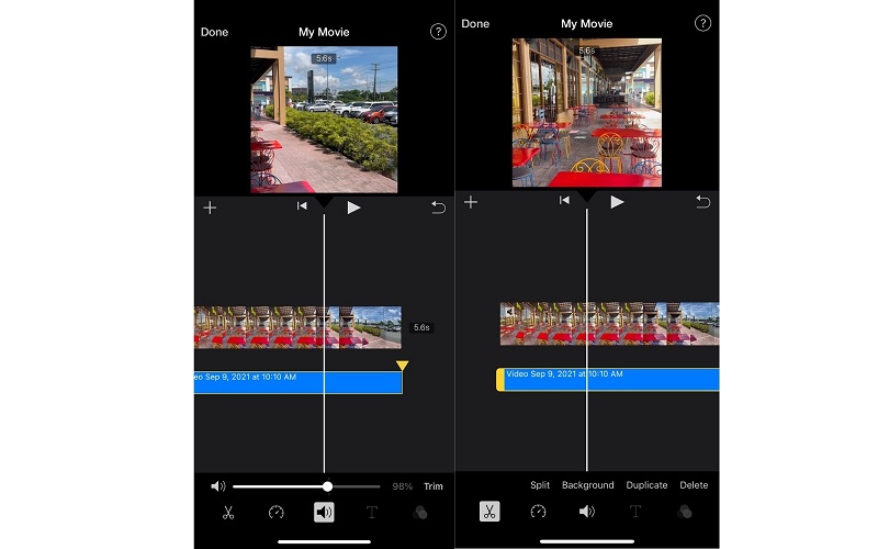 iMovie で音声ファイルを編集