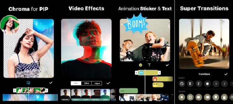 InShot のインターフェース