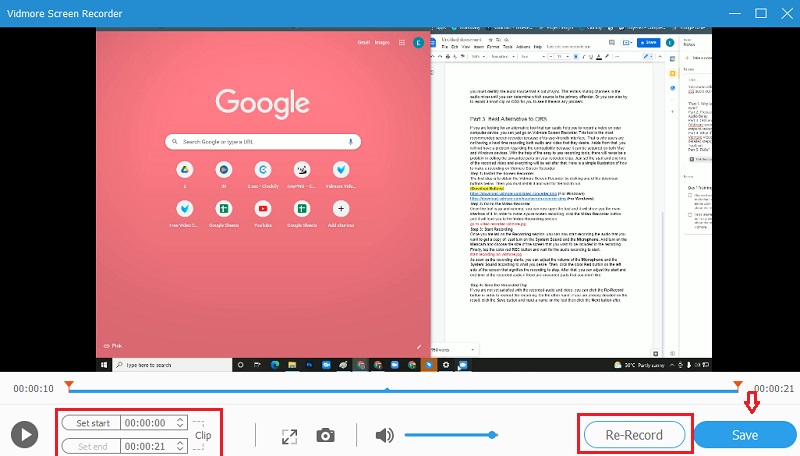 Vidmoreで録画を保存