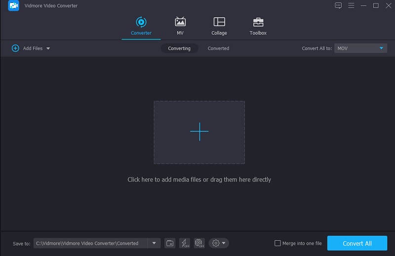Vidmore MOVファイルを追加