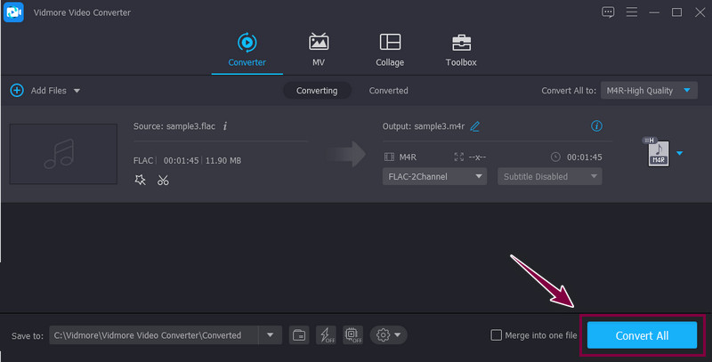 Vidmore ファイル変換を開始