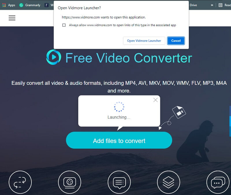 Vidmore ダウンロードランチャー