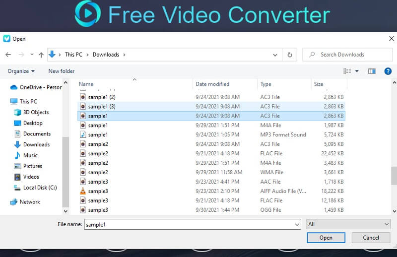 Vidmore Free AC3ファイルをアップロード