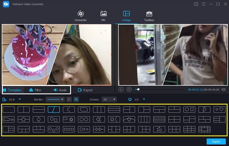 Vidmore 分割画面を作成