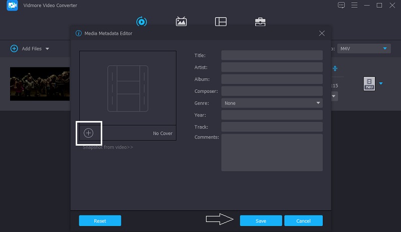 Vidmore M4V に画像を追加