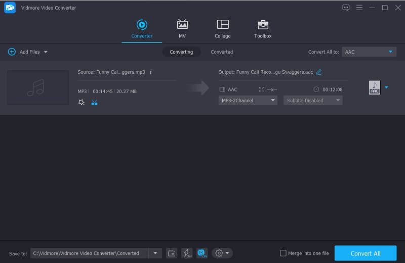 Vidmore 音声を保存