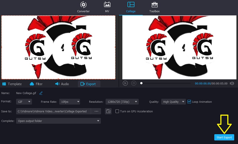 Vidmore VC 書き出し 最終出力