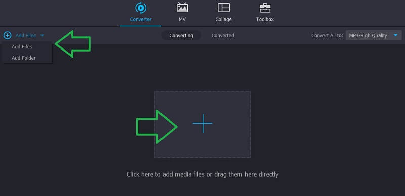 Vidmore VC で M4R をアップロード