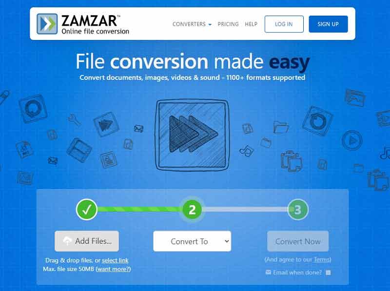 Zamzar OGG を AIFF に変換