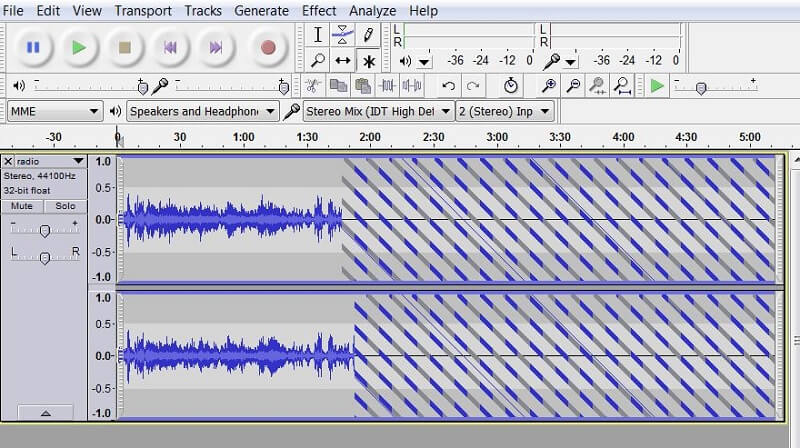 音声を圧縮 Audacity
