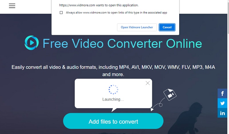 ランチャーをダウンロード Vidmore オンライン