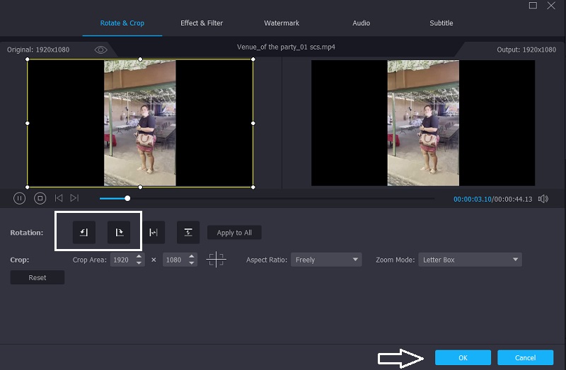 Vidmore でビデオクリップを回転
