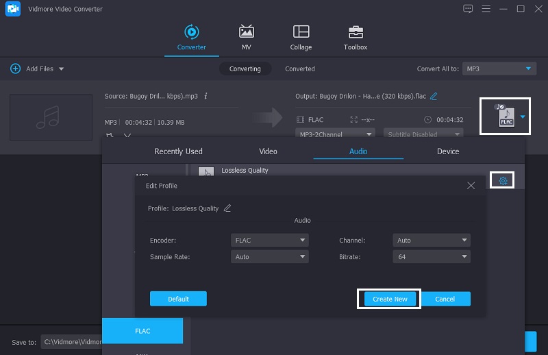 ビットレートを設定 Vidmore