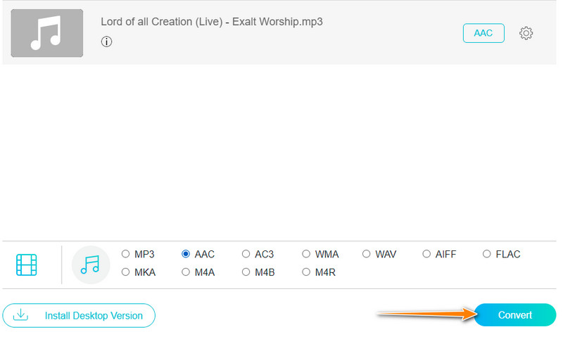 Vidmore Free 変換を開始
