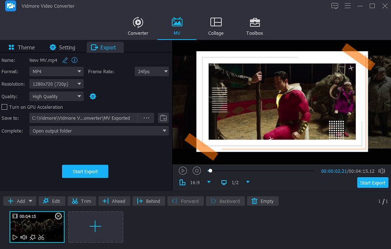 MKVファイルを書き出し Vidmore