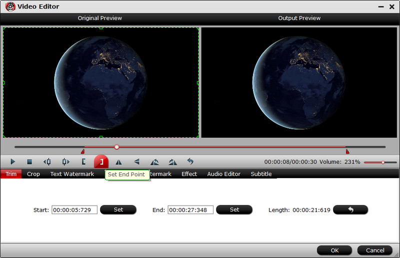 PavTube で動画をトリミング