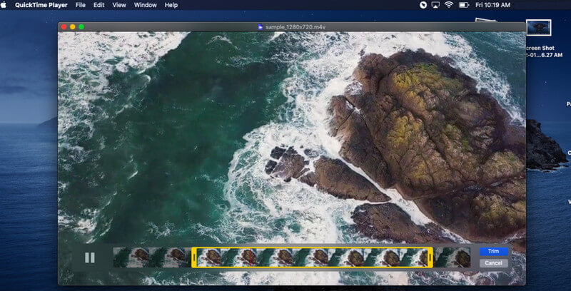 QuickTime で動画をトリミング