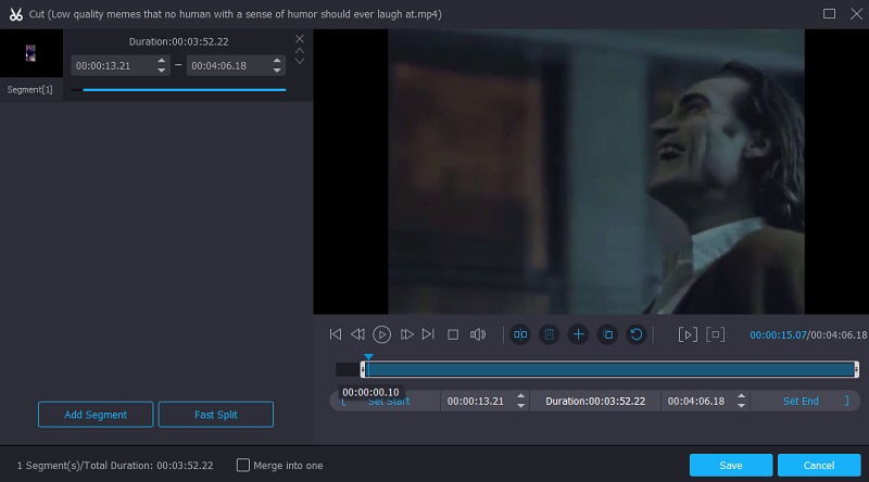 Vidmore で動画クリップをトリミングする方法