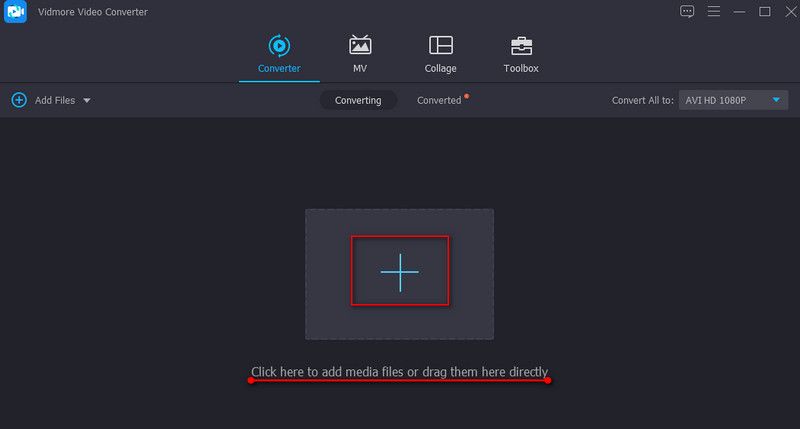 Vidmore AVIファイル追加