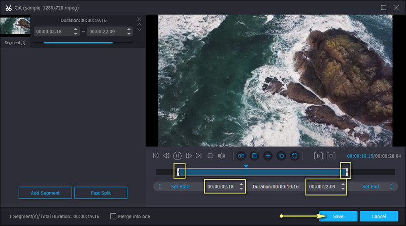 Vidmore MPEGカット