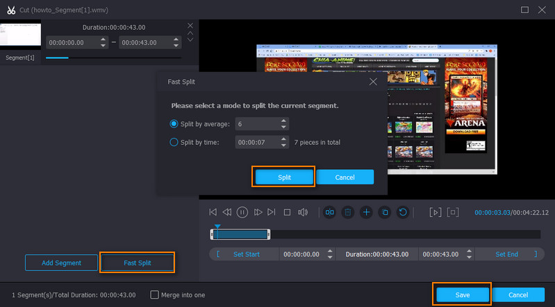 Vidmore で WMV 動画をカット