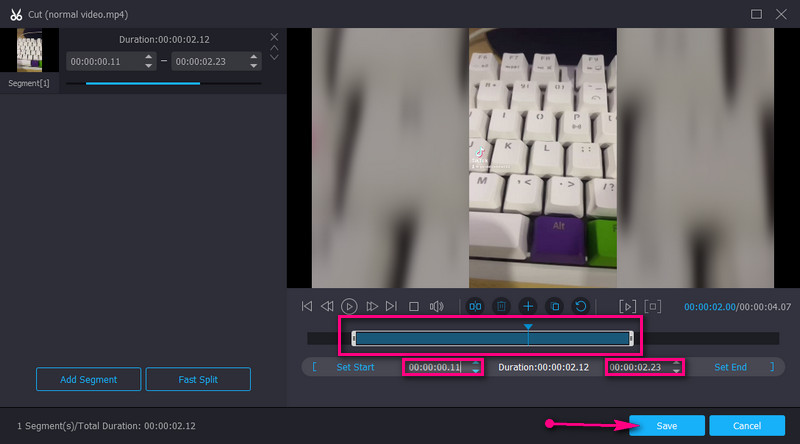 Vidmore 動画トリミング