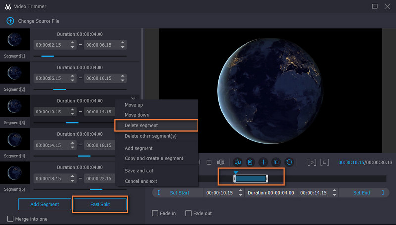 Vidmoreで動画をトリミング