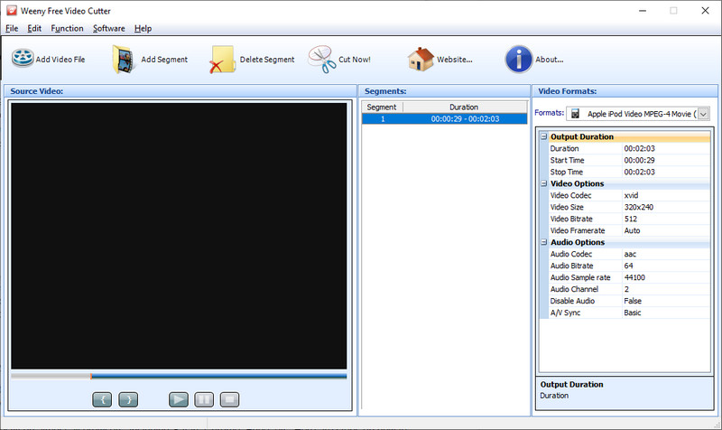 WeenySoft ビデオカッター