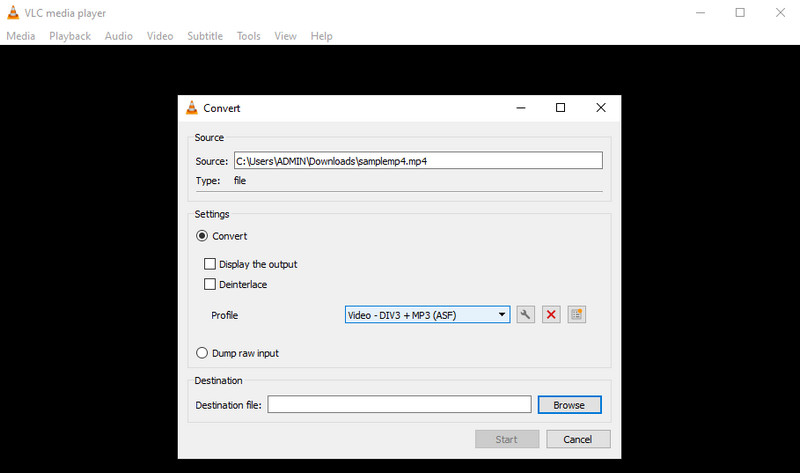 VLC変換インターフェース