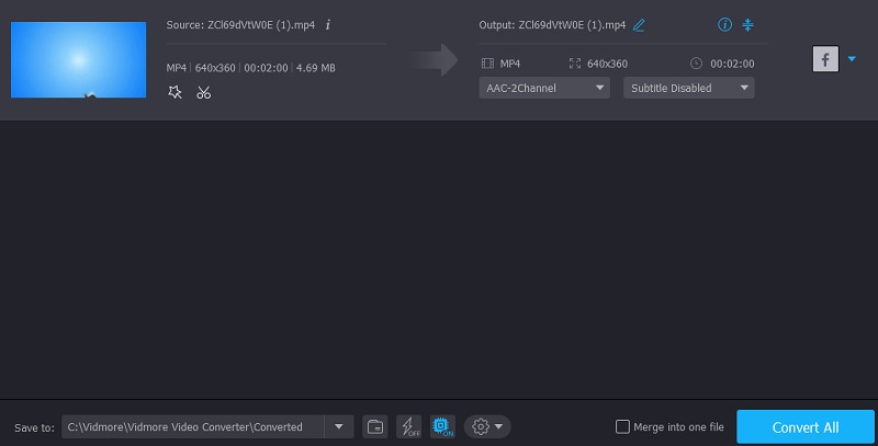 変換 Facebook Vidmore