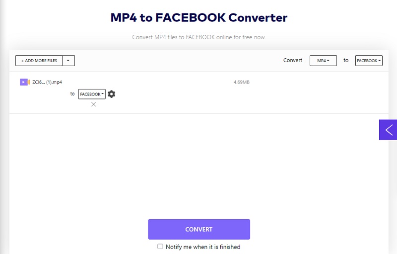 MP4をFacebookに変換 Uniconverter