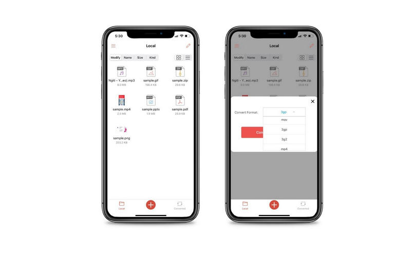 iConvでファイルを変換